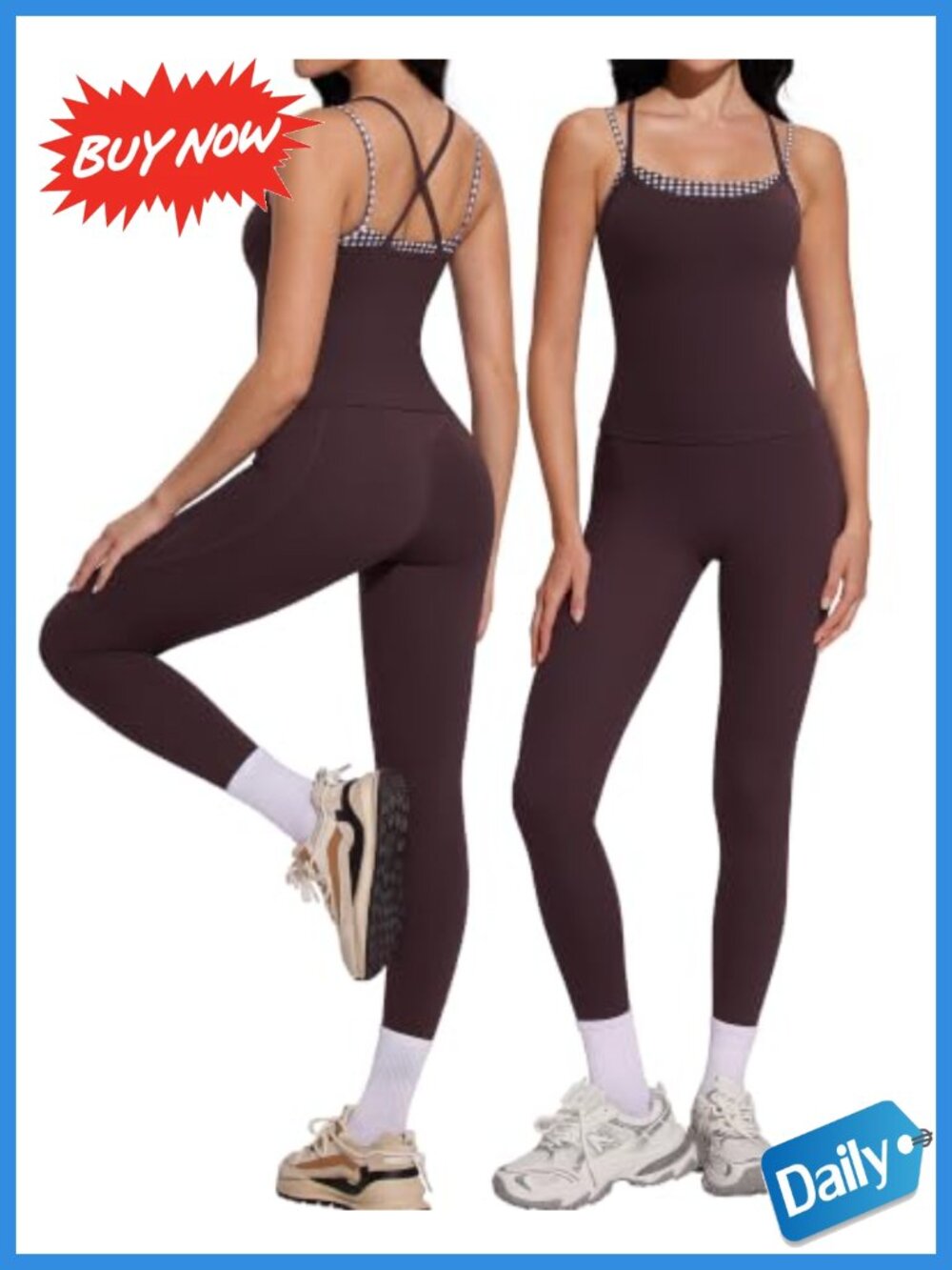 Women's Seamless Compression Yoga Set with Pockets & Built-in Bra